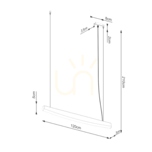 Lampa wisząca JORUN 120 biała LED 3000K - THORO small 7