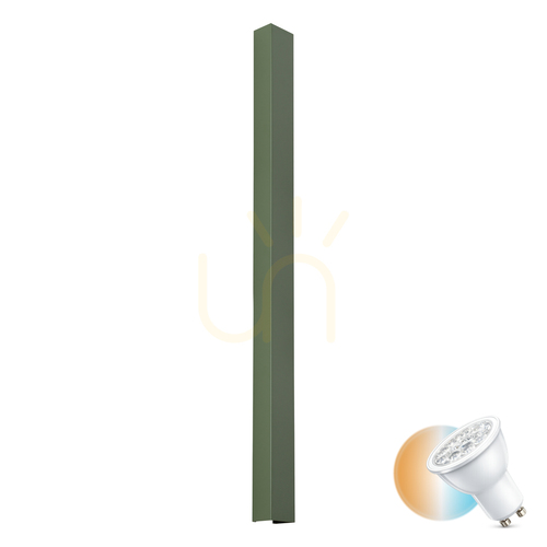 Sprawdź Kinkiet Thoro FREYA 120 zielony oliwkowy, stal, GU10 max 10 W, 120 cm, TH.341