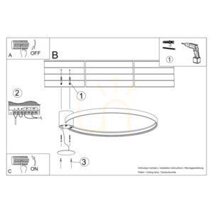Plafon RIO 78 beżowy LED 3000K - THORO small 10