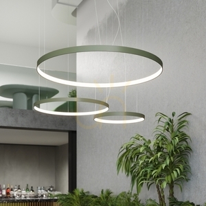 Żyrandol RIO 2 55/78 zielona oliwka LED 3000K - THORO small 13
