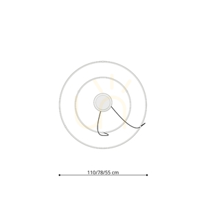 Żyrandol RIO 2 55/78 zielona oliwka LED 3000K - THORO small 8