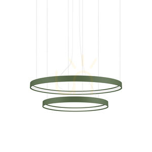 Żyrandol RIO 2 55/78 zielona oliwka LED 3000K - THORO small 0