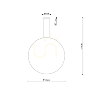 Lampa wisząca RIO 110 zielona oliwka LED 4000K - THORO small 8