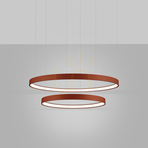 Żyrandol RIO 2 55/78 ochra czerwona LED 4000K - THORO small 2