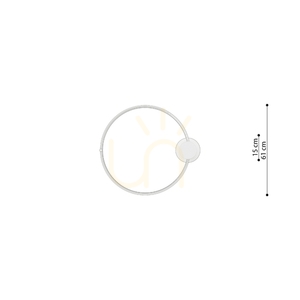 Plafon RIO 55 ochra czerwona LED 3000K - THORO small 9