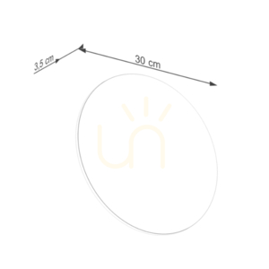 Kinkiet BORGEN ochra czerwona LED 3000K - THORO small 9