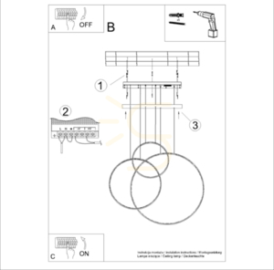 Lampa wisząca RIO 3 55/78/110 czarna LED 3000K - THORO small 10