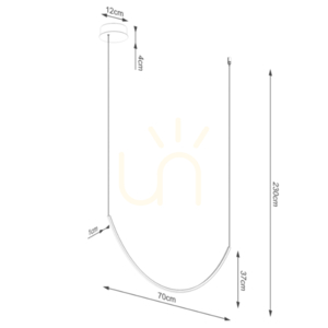 Żyrandol ALVAR 1 czarny LED 3000K - THORO small 9