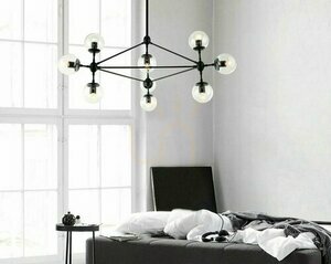 Lampa sufitowa Bao czarna szklana 10-punktowa Open Design Highlights small 1