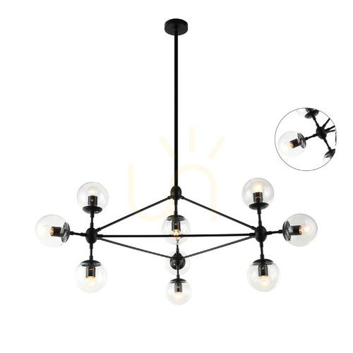 Sprawdź Lampa sufitowa Bao czarna szklana 10-punktowa Open Design Highlights