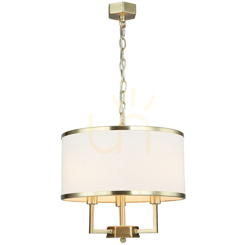 Sprawdź Lampa wisząca Casa 3xE14 biała kremowa złoto satynowe Metal Tkanina Open Design Highlights