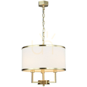 Lampa wisząca Casa 3xE14 biała kremowa złoto satynowe Metal Tkanina Open Design Highlights small 0