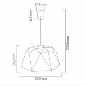 Lampa wisząca Iseo Biała 600 mm Open Design Highlights small 2