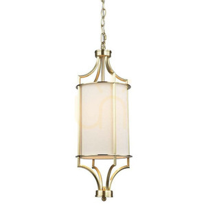 Lampa wisząca Lunga biało-złota metalowa tkanina E27 Open Design Highlights small 0