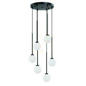 Lampa wisząca Ota VI Biały Opal Czarny Matowy, 6xG9, Open Design Highlights small 0