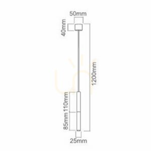 Lampa wisząca Slimi S Nero czarna aluminium Open Design Highlights small 3