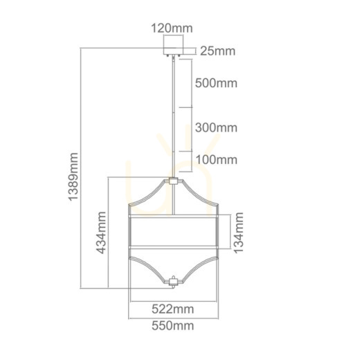Sprawdź Lampa wisząca Stesso 4xE27 biała kremowa złoto satynowe 55 cm Open Design Highlights