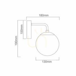 Kinkiet Bao Czarny Szkło Metal E27 IP20 18 cm Open Design Highlights small 2