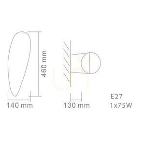 Lampa sufitowa Corno biały matowy szkło Open Design Highlights 140 mm E27 small 2