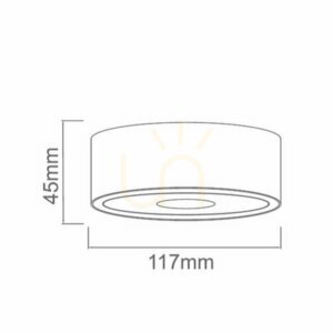 Lampa sufitowa LED Neo Biała Matowa Aluminium 10W 3000K Open Design Highlights small 3