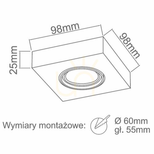Sprawdź Oprawa wpuszczana Arni chrom GU10 8W Open Design Highlights 98 mm