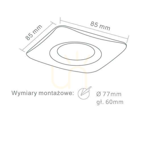 Sprawdź Oprawa wpuszczana Bello IP44 chrom GU10 8W Open Design Highlights
