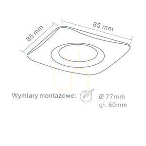 Oprawa wpuszczana Bello Biały Matowy 85 mm GU10 Open Design Highlights small 1