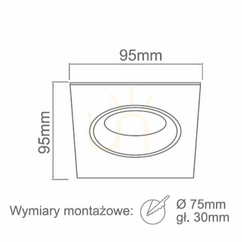 Sprawdź Oprawa wpuszczana Osta Czarna Matowa GU10 95 mm Aluminium Open Design Highlights