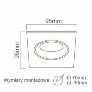 Oprawa wpuszczana Osta Czarna Matowa GU10 95 mm Aluminium Open Design Highlights small 1