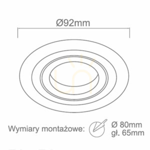 Oprawa wpuszczana Pio Biała Matowa GU10 92 mm Open Design Highlights small 1