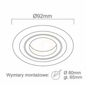 Oprawa wpuszczana Pio Czarna Matowa GU10 8W Aluminium Open Design Highlights small 1