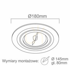 Oprawa wpuszczana Puro Czarna Matowa ES111 180 mm Open Design Highlights small 1