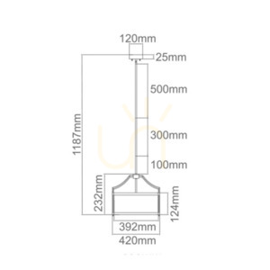 Lampa wisząca Stanza 3xE27 biała metalowa Open Design Highlights small 12