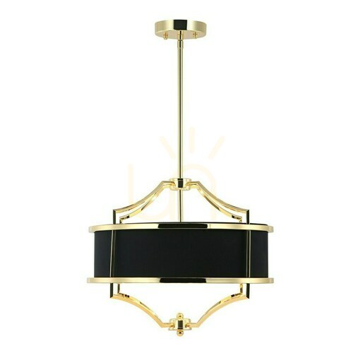 Sprawdź Lampa wisząca Stesso Czarna Złota 4xE27 Open Design Highlights