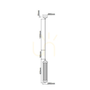 Lampa wisząca Fiatto Cromo Open Design Highlights chrom szkło E14 1800 mm small 4