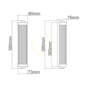 Kinkiet Fumi Open Design Highlights chrom szkło IP44 G9 2x8W small 4
