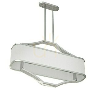 Lampa wisząca Gerdo 6xE14 biała kremowa metal tkanina Open Design Highlights small 5