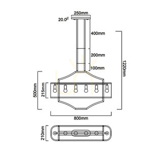 Lampa wisząca Gerdo 6xE14 biała kremowa metal tkanina Open Design Highlights small 7
