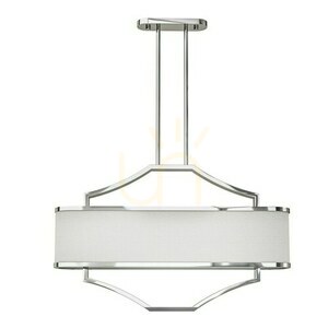 Lampa wisząca Gerdo 6xE14 biała kremowa metal tkanina Open Design Highlights small 0