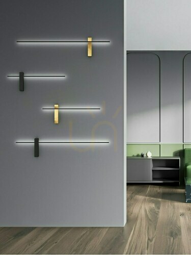 Sprawdź Kinkiet Bene Czarny Matowy Złoty LED 10.5W 1000 mm Open Design Highlights