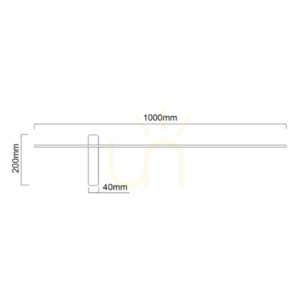 Kinkiet Bene Czarny Matowy Złoty LED 10.5W 1000 mm Open Design Highlights small 2