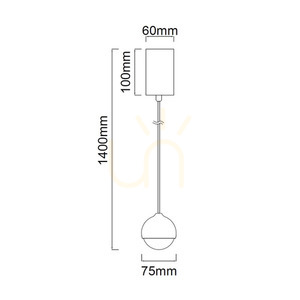 Lampa wisząca Bolicina Transparentna Złota Open Design Highlights LED 3000K small 5