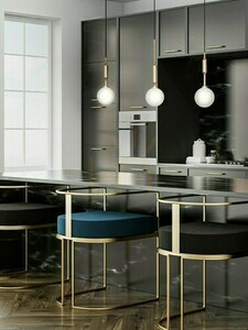 Lampa wisząca Ero I Gold A Open Design Highlights biała opal złota G9 metal szkło small 1