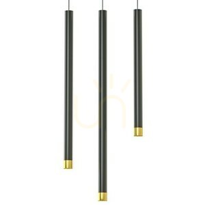 Lampa wisząca Q czarna złota 1-punktowa Open Design Highlights G9 aluminium metal IP20 small 2