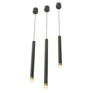 Lampa wisząca Q czarna złota 1-punktowa Open Design Highlights G9 aluminium metal IP20 small 5