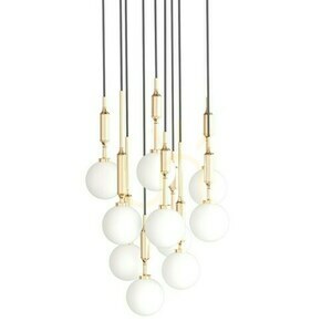 Lampa wisząca Ero X Gold 40 Open Design Highlights biało-złota 10xG9 small 1