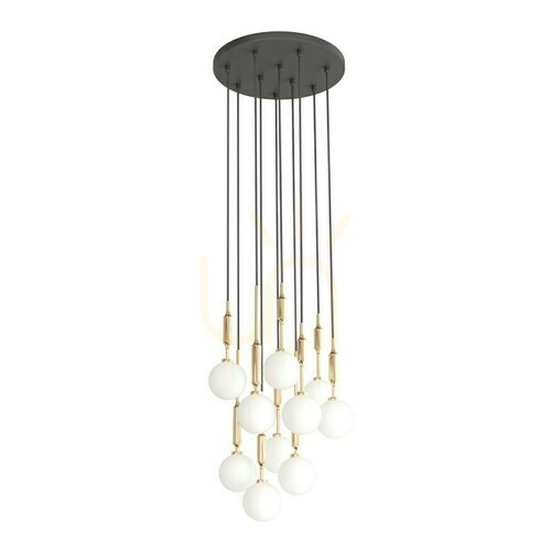 Sprawdź Lampa wisząca Ero X Gold 40 Open Design Highlights biało-złota 10xG9
