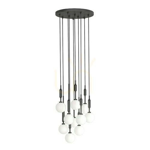 Sprawdź Lampa wisząca Ero X Nero 40 Open Design Highlights biało-czarna metalowa 10x G9