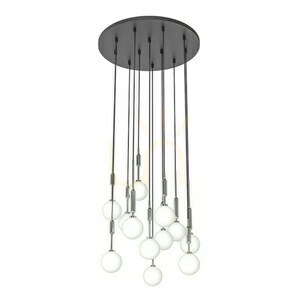 Lampa wisząca Ero XII Cromo 60 Open Design Highlights biała chrom metal szkło small 2