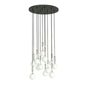 Lampa wisząca Ero XII Cromo 60 Open Design Highlights biała chrom metal szkło small 0